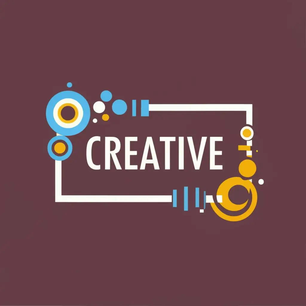 logo, rectangle, with the text "creative", typography, be used in Entertainment industry