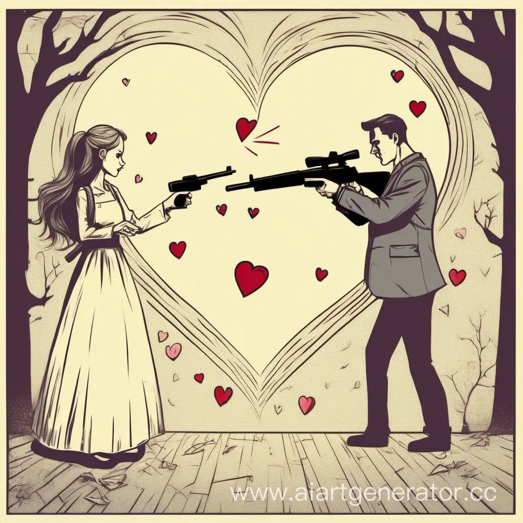 Romantic-HeartShooting-Gesture-Playful-Love-Exchange