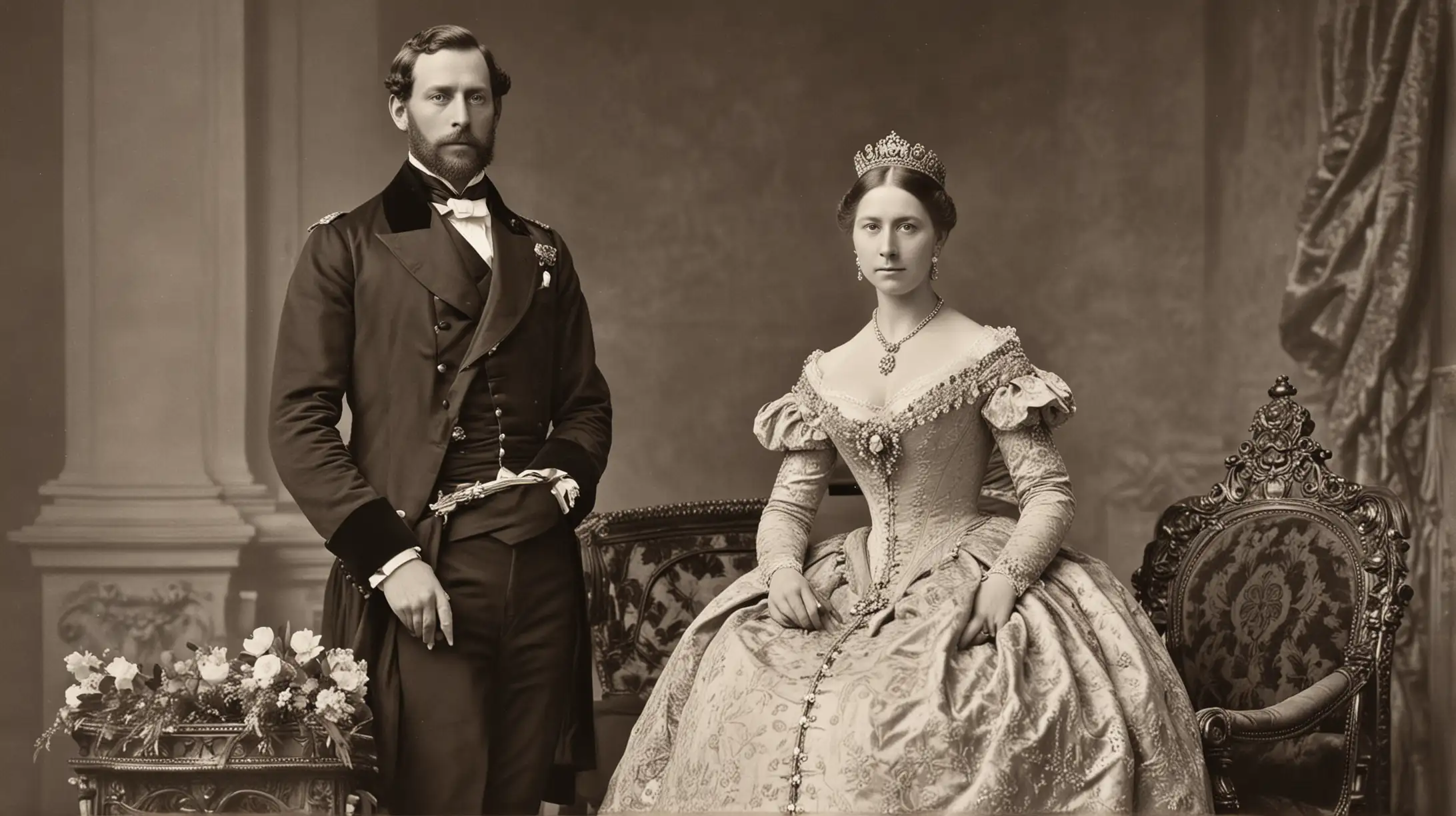 Portrait of Queen Victorias Parents Duke of Kent and Princess Victoria of SaxeCoburgSaalfeld