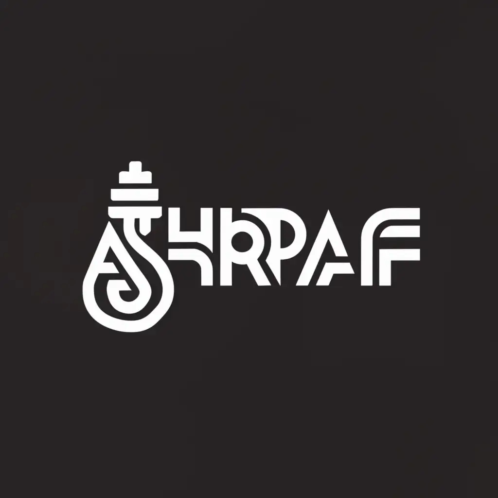a logo design,with the text "ASHRAF", main symbol:Graphic designer,Moderate,clear background