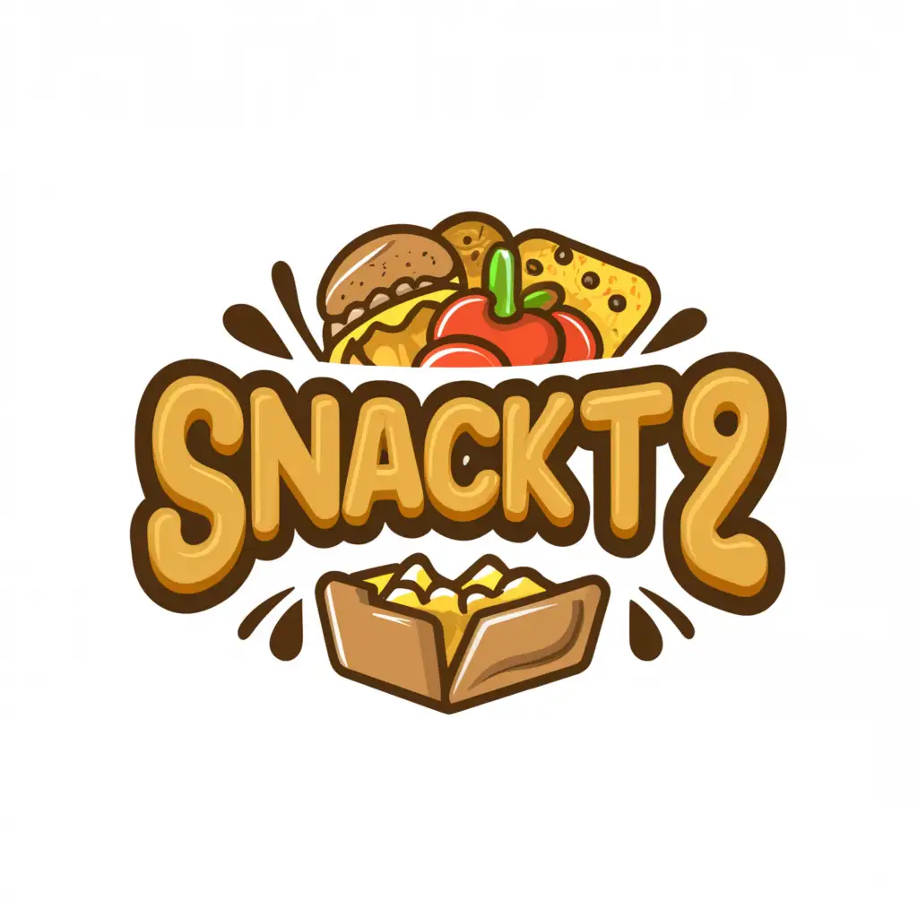 a logo design,with the text 'SNACKITZ', main symbol:FOOD RELATED,YUMMY LOOKING,complex,be used in Restaurant industry,clear background