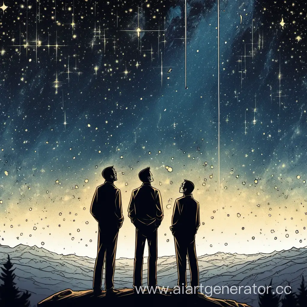 Two-Men-Stargazing-Under-Night-Sky
