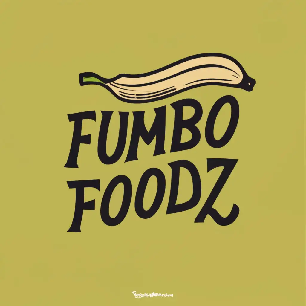 logo, Banana, with the text "Fumbo Foodz", typography, be used in Restaurant industry