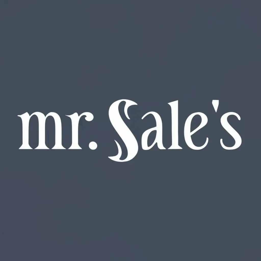 logo, GARMENTS, with the text "MR.SALE,S ANARKALI", typography