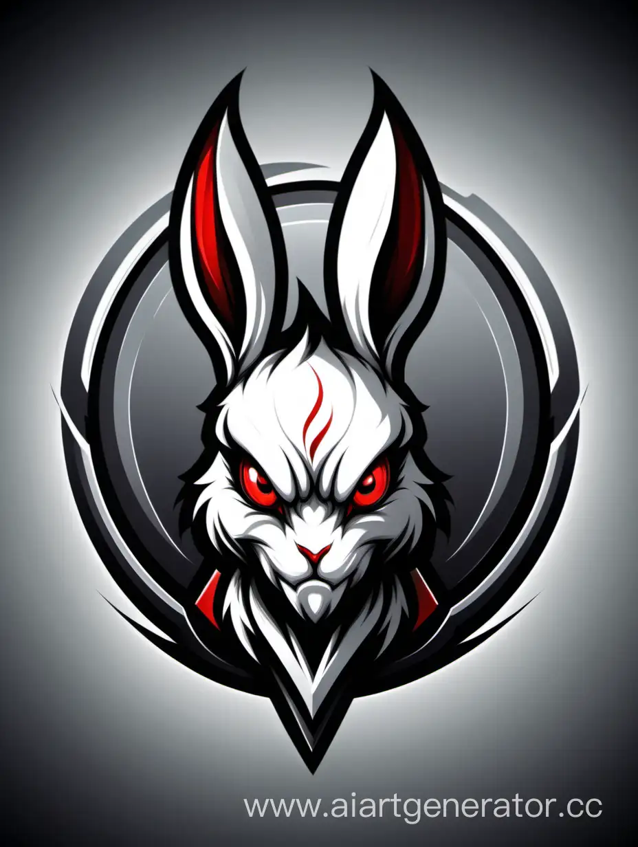 Intimidating-Team-Logo-White-Evil-Hare-with-Red-Eyes