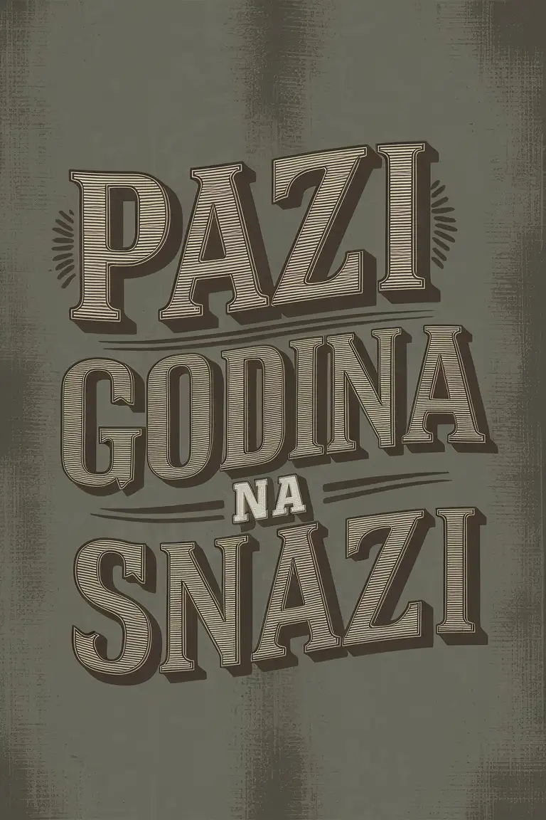 Application for printing on a T-shirt with the inscription "PAZI 30 GODINA NA SNAZI" Vintage style