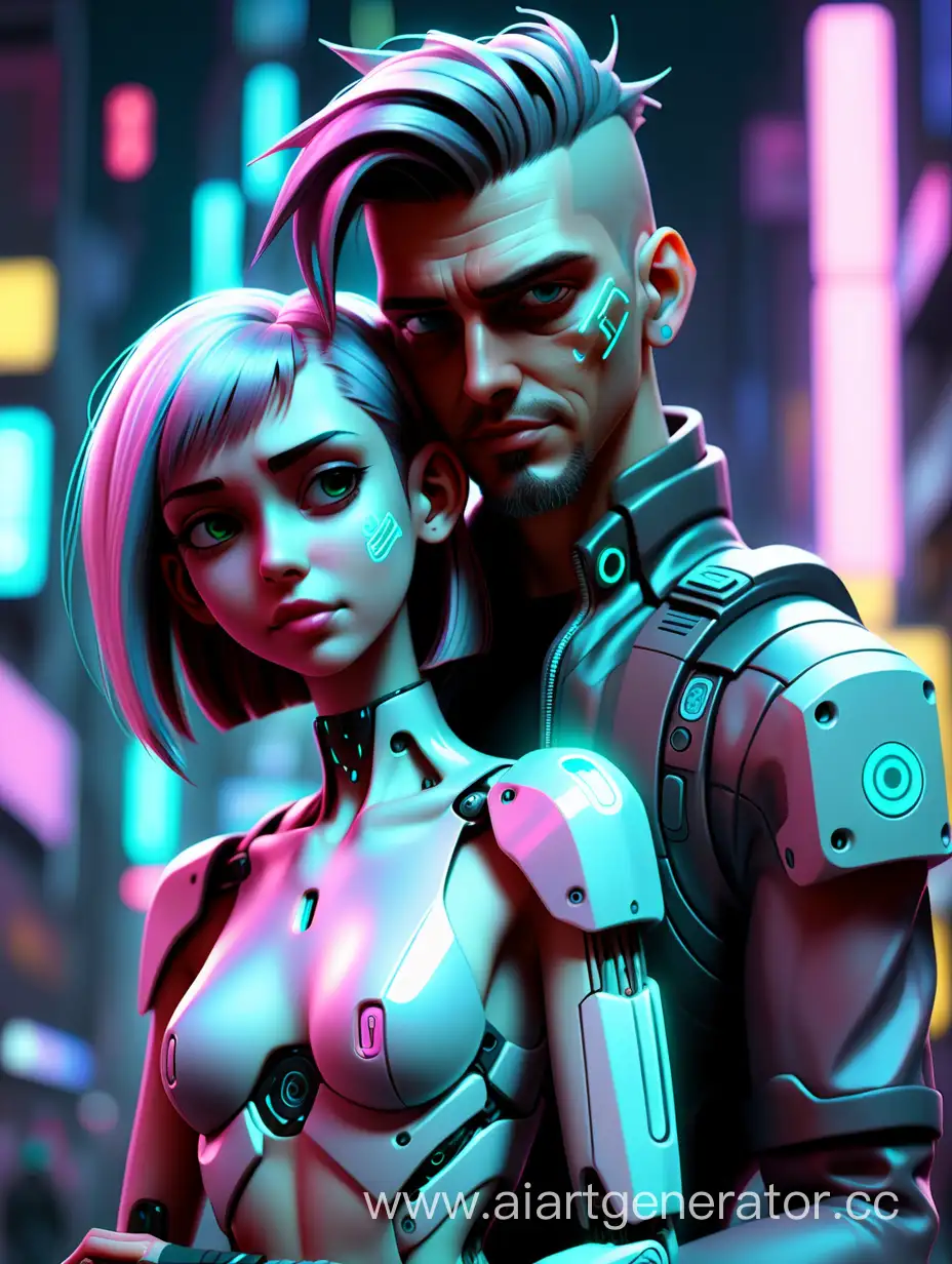 Holographic-Girl-Embraces-Real-Guy-in-Cyberpunk-Scene