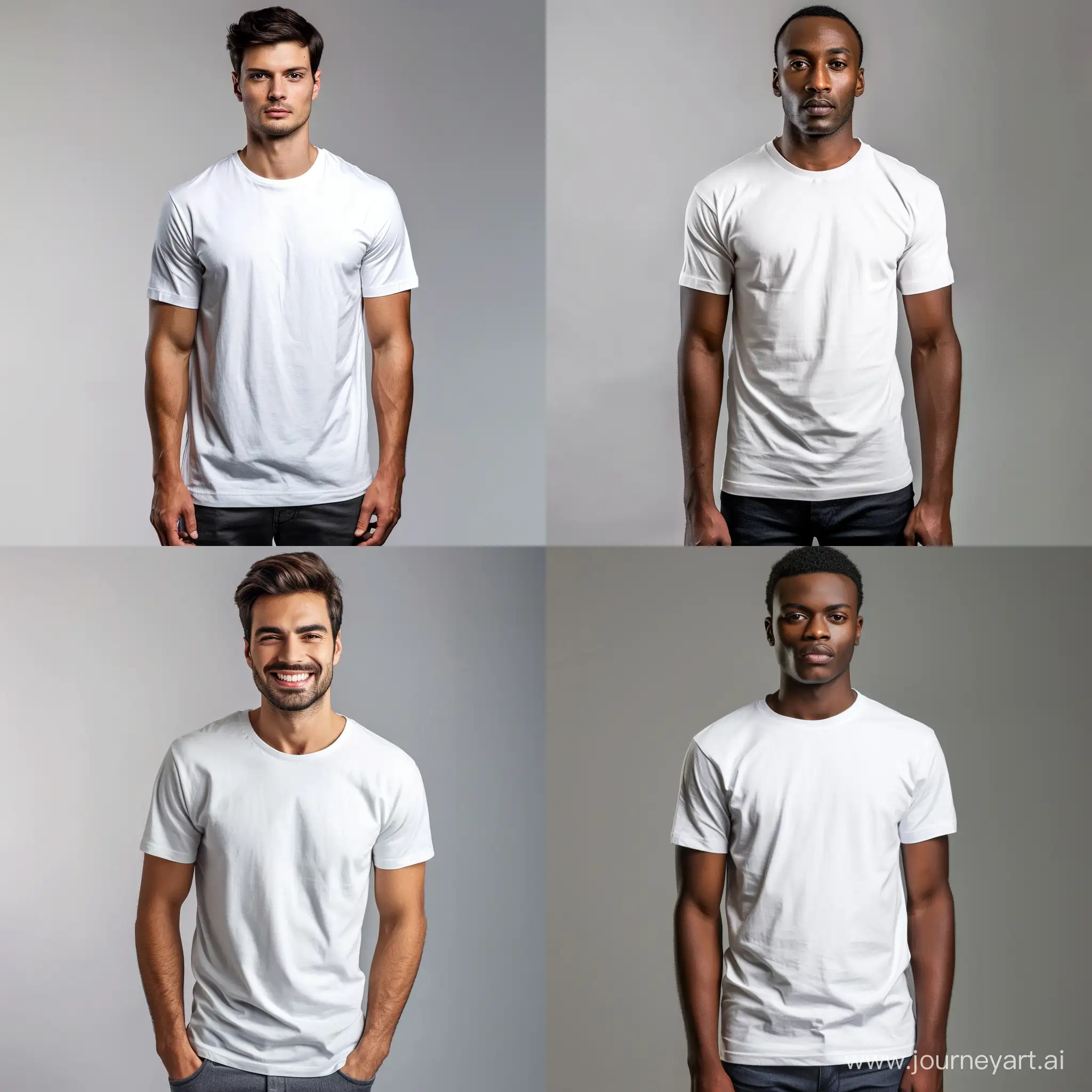 Casual-Man-in-White-TShirt-Against-Grey-Background