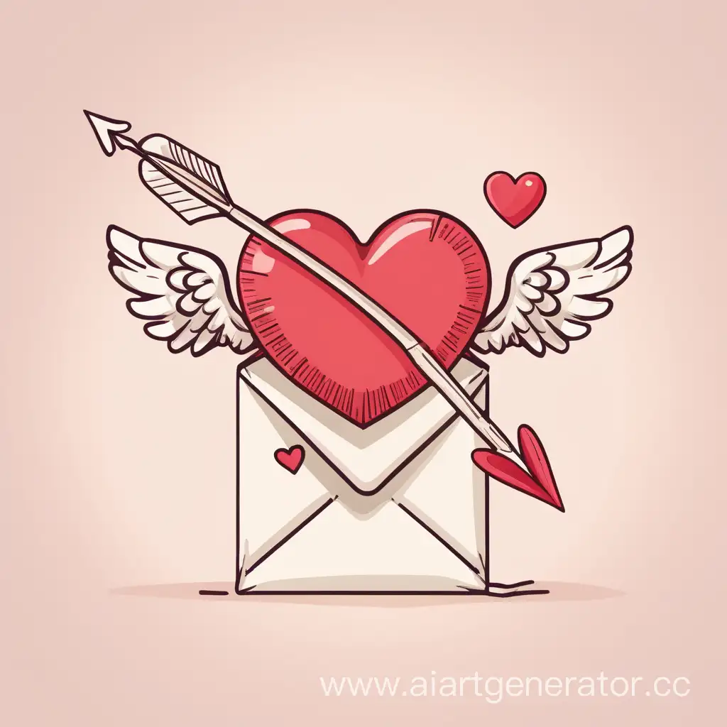 Cupid-Shooting-Love-Arrow-with-HeartShaped-Letter