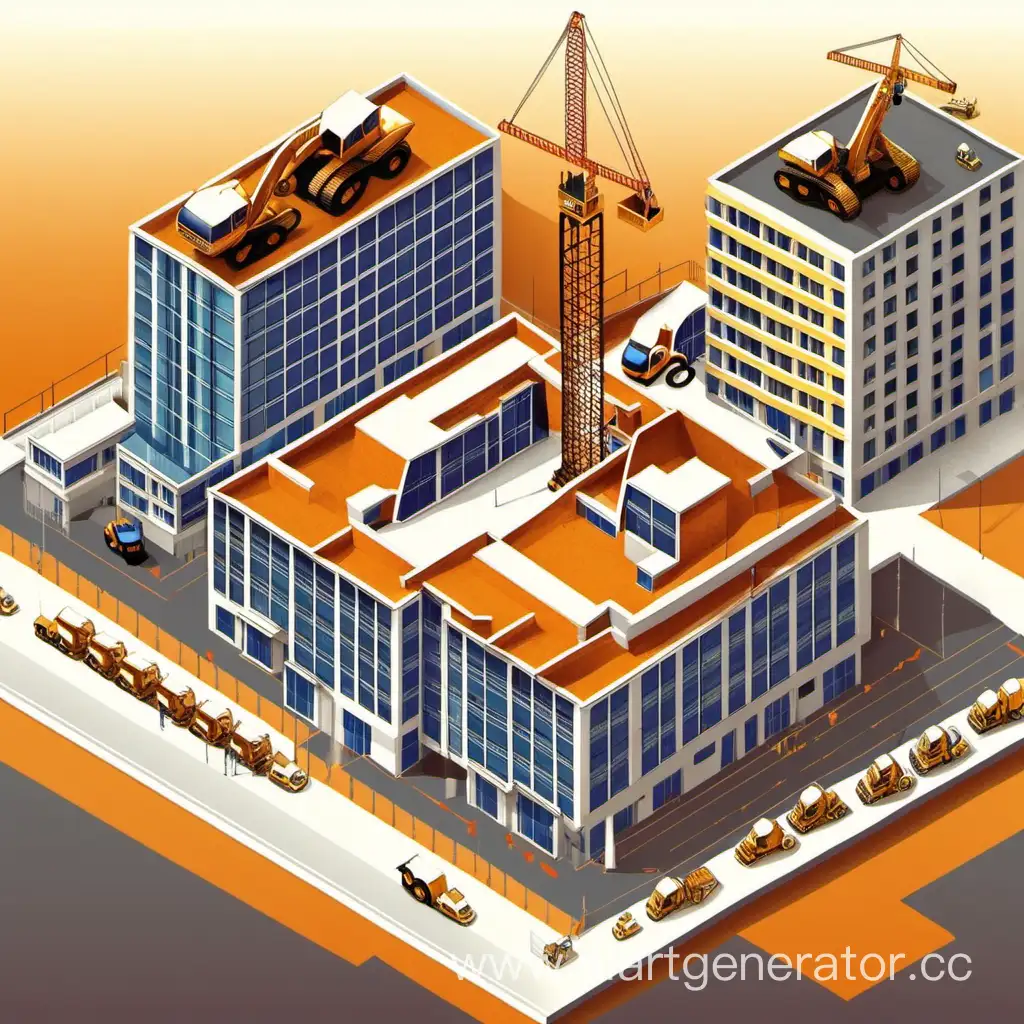 Иллюстрация для сайта строительной компании для услуги "Генеральный подряд"