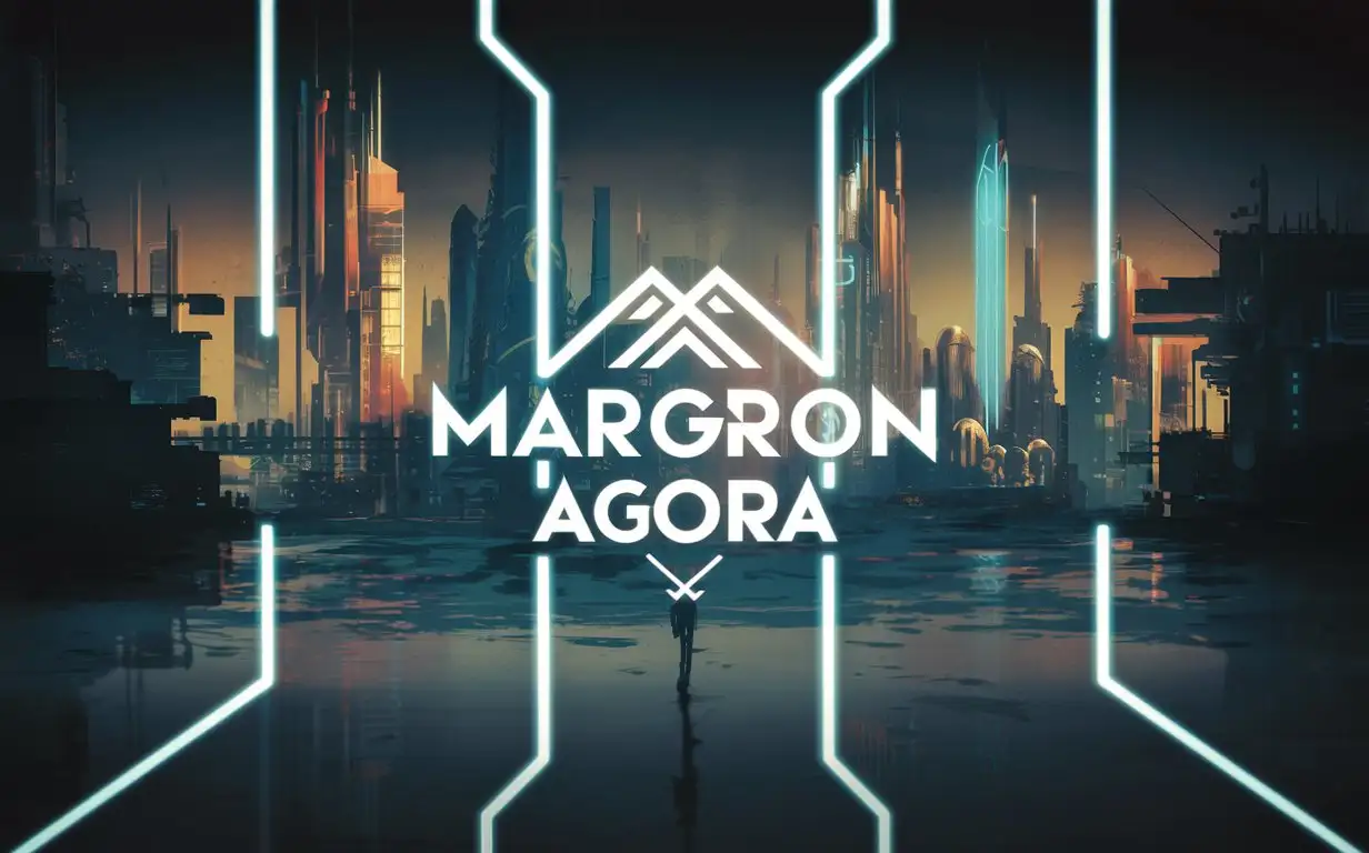 Cyberpunk-Style-Game-Background-with-Margron-Agora-Logo
