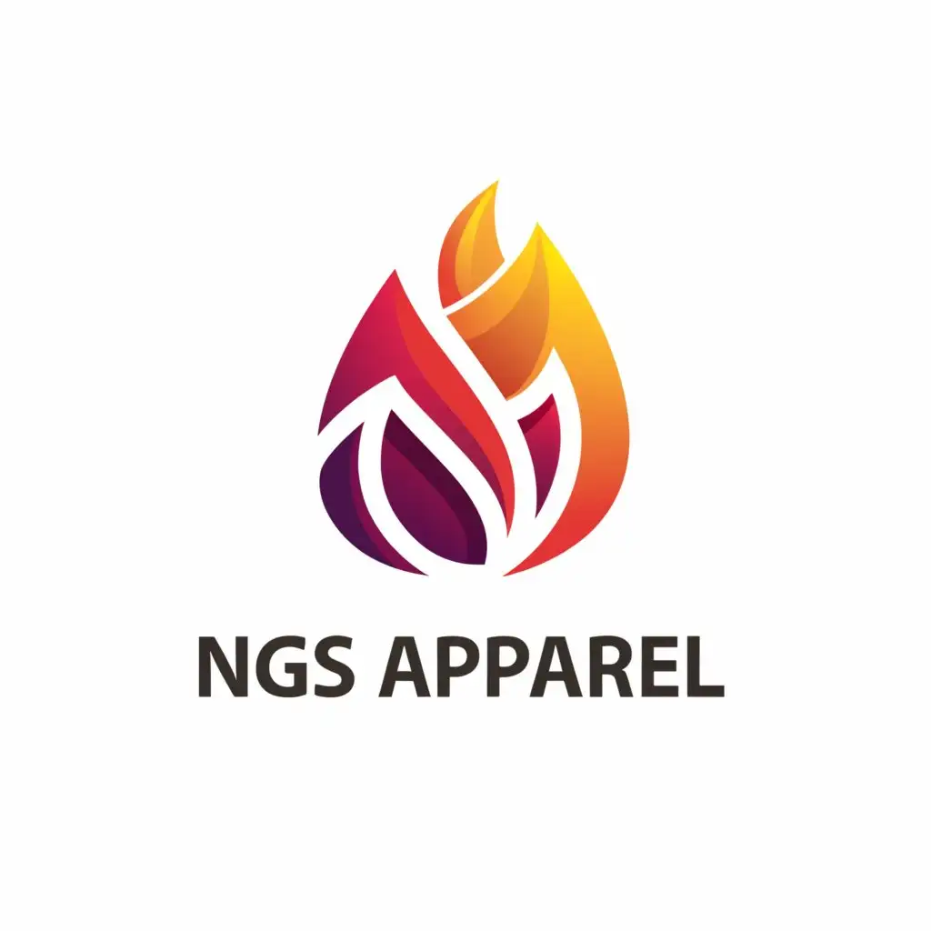 a logo design,with the text "NGS Apparel", main symbol:fire,Moderate,be used in Nonprofit industry,clear background