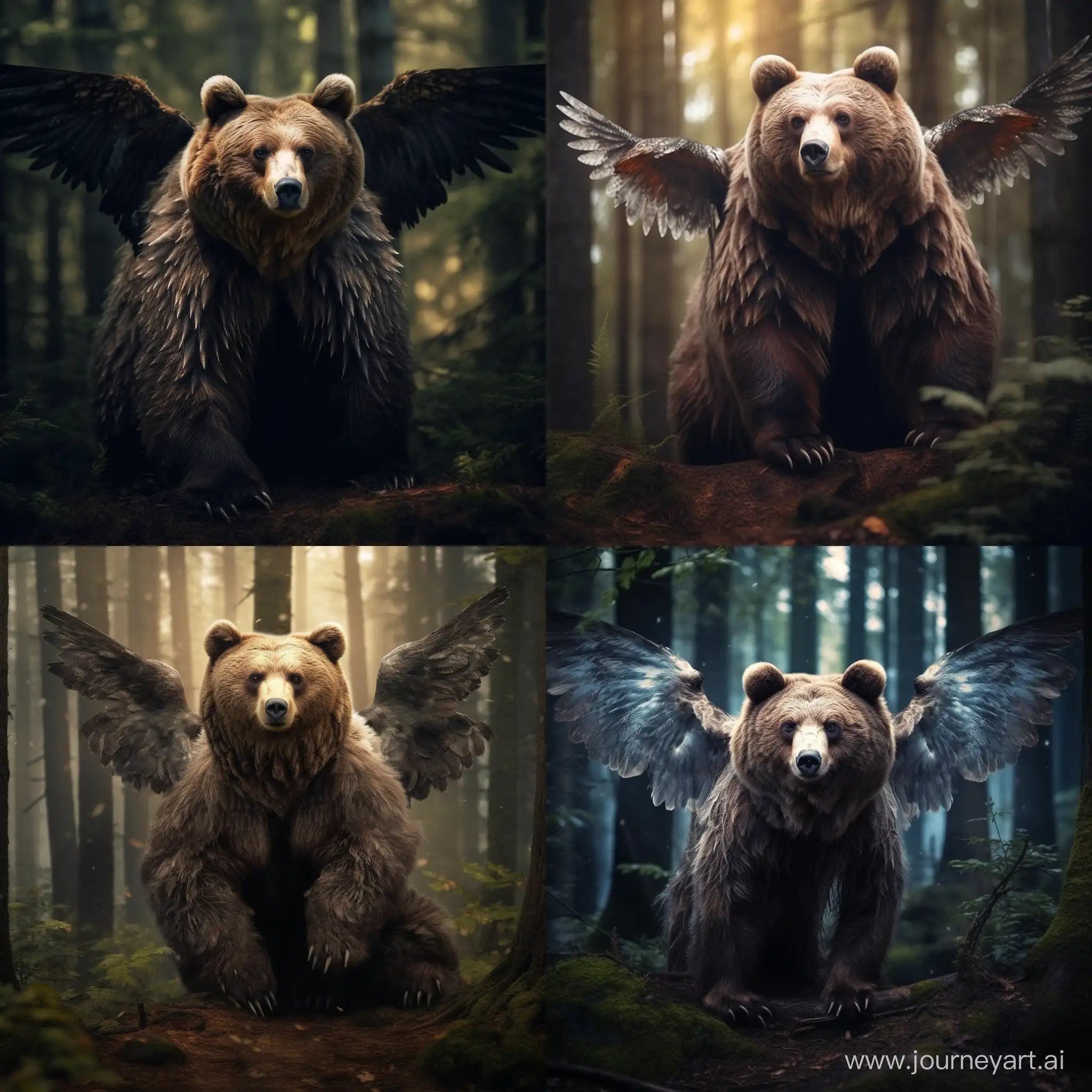 Forest-Wildlife-Bear-with-Owl-Features-in-Realistic-Photograph