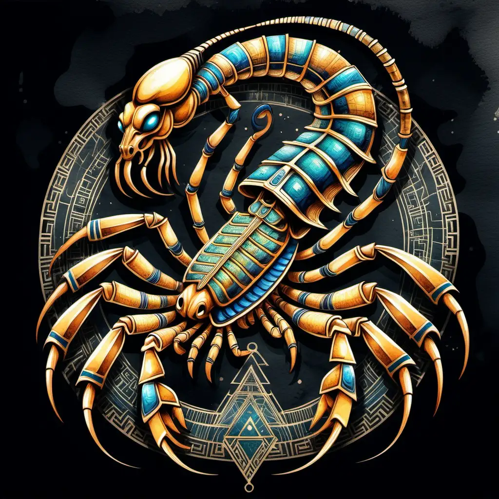 Mystical Scorpion in Egyptian GodInspired Art
