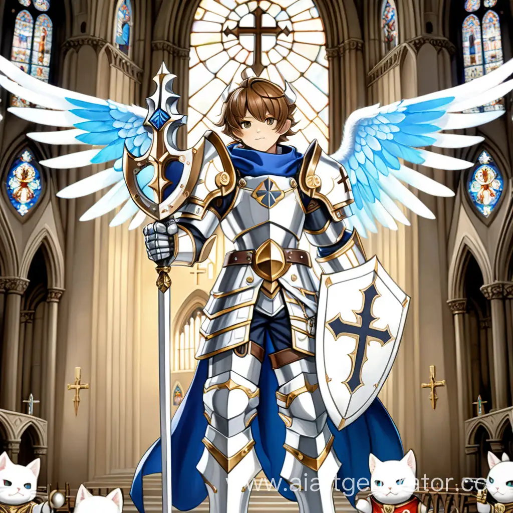 Cosmic-Catboy-Warriors-Winged-Swordsmen-in-Armor-at-Church