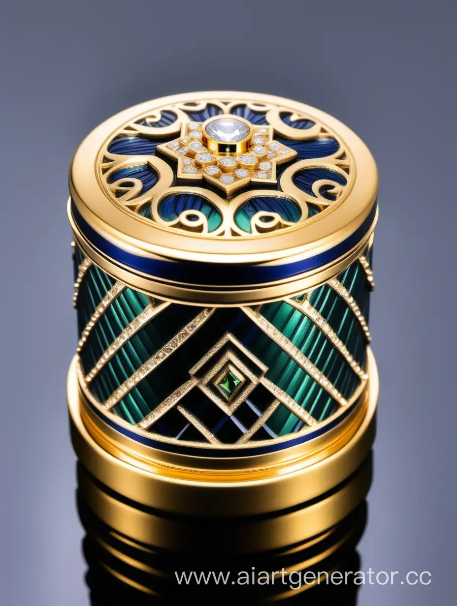 Exquisite-DoubleHeight-Gold-Perfume-Cap-with-Arabesque-Pattern-and-Diamond-Accent