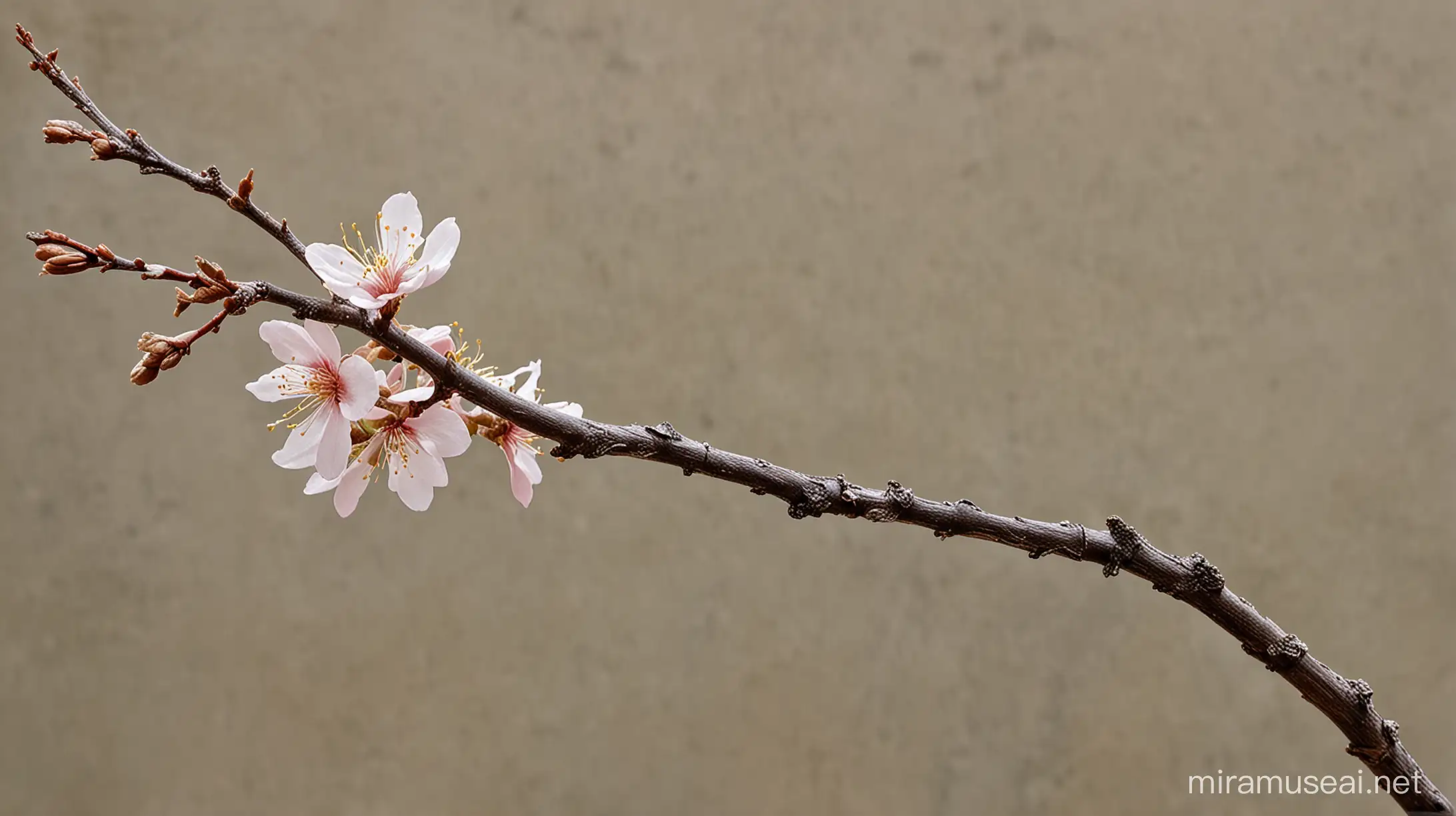 a walking stick that blossoms with almond buds in the era of Moses