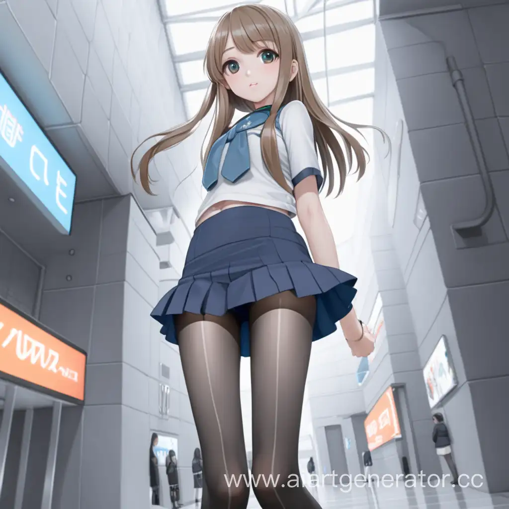 Stylish-Anime-Girl-in-Mini-Skirts-and-Tight-Tights