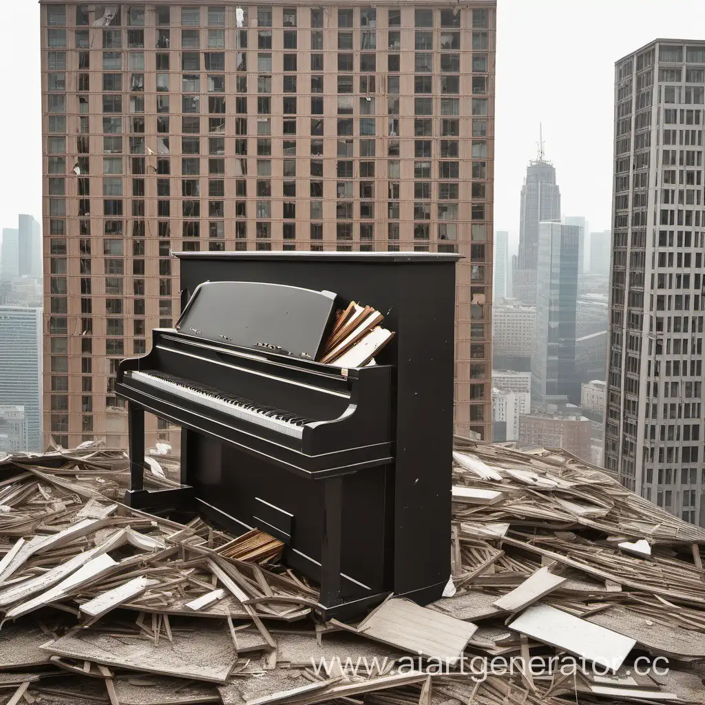 Dramatic-Scene-Piano-Plunging-from-Skyscraper