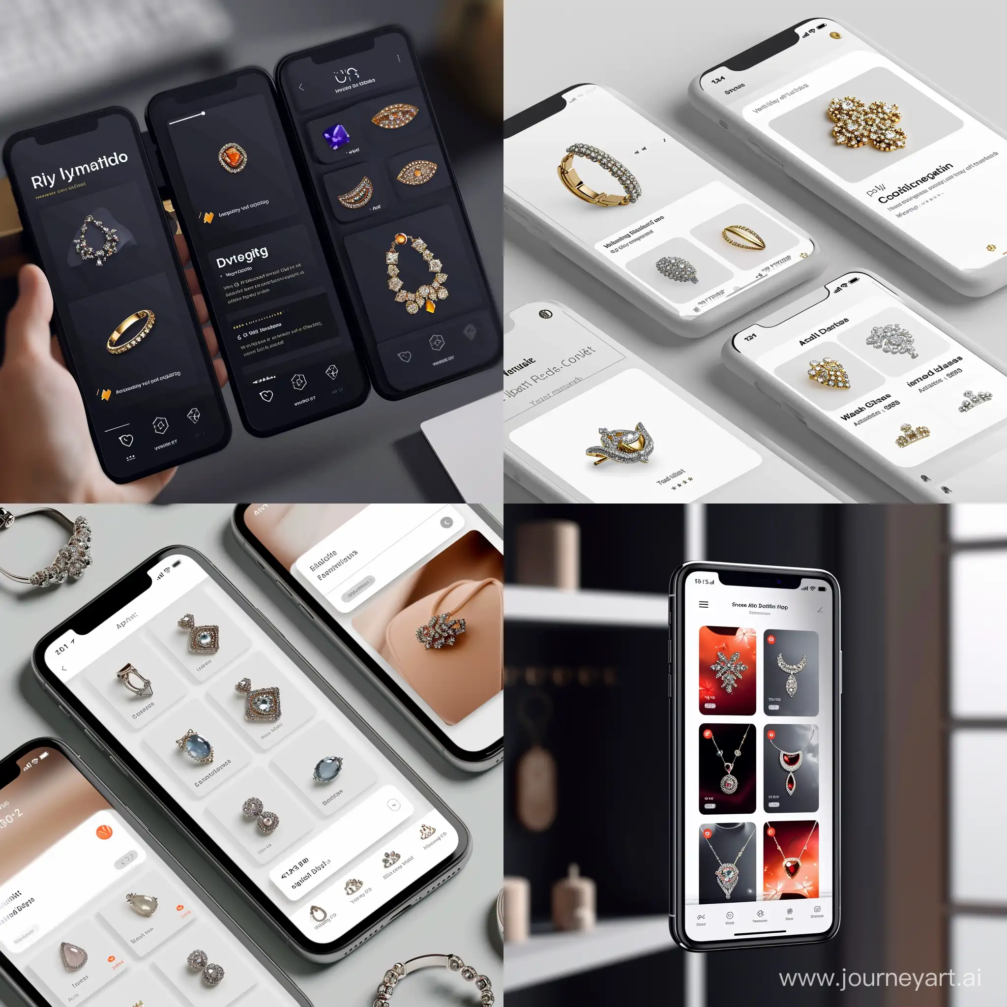 jewelry mobile app UI UX design