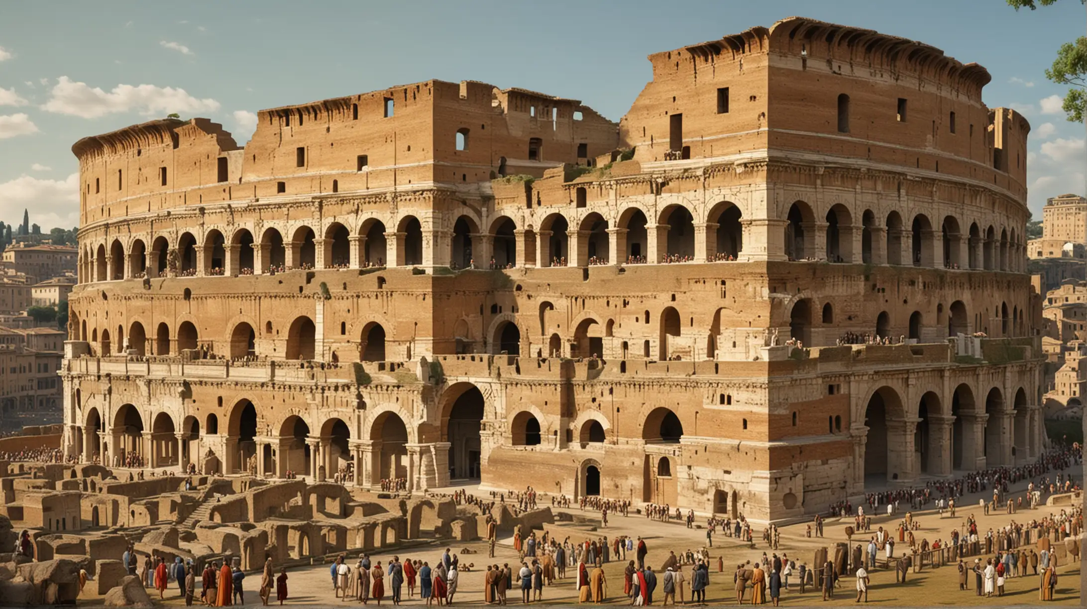 Neros Lavish Patronage Domus Aurea Construction and Colosseum Spectacles