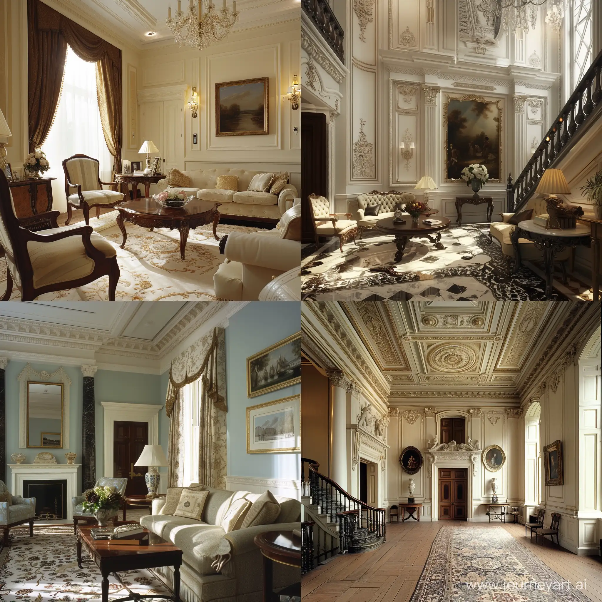 English-Style-Hall-Interior-with-Elegant-Furnishings