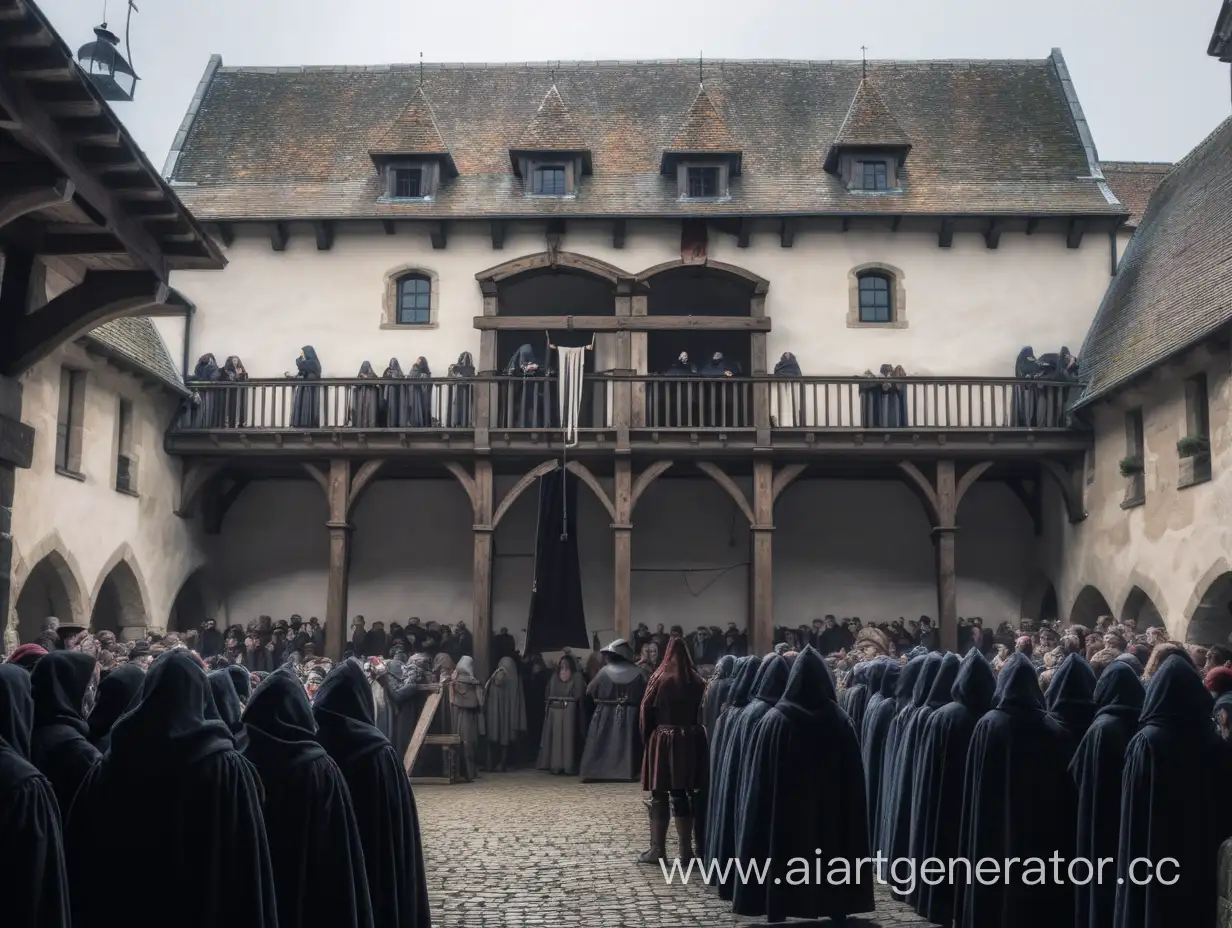 Medieval-Execution-Gathering-in-13thCentury-Castle-Courtyard