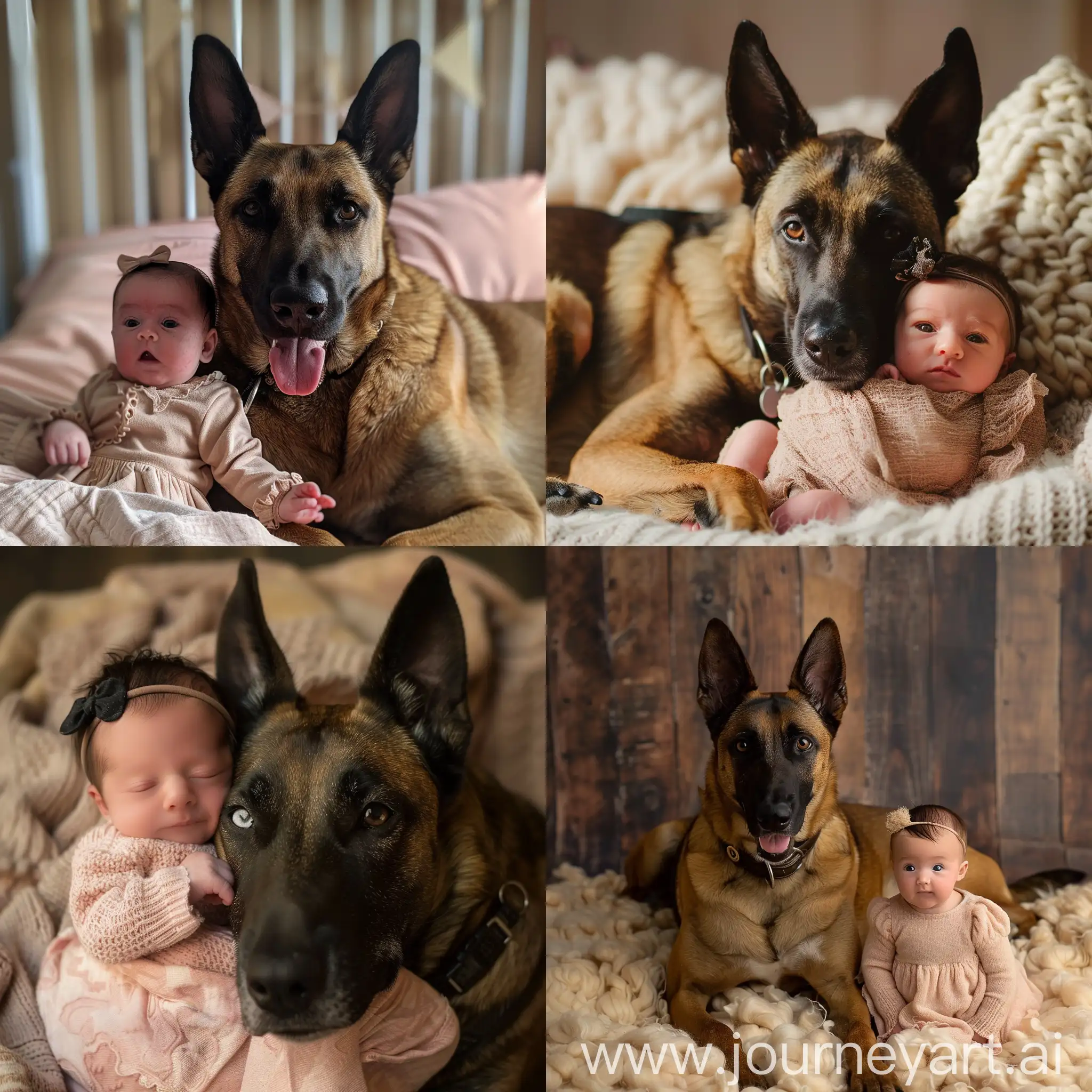 Malinois-Dog-Bonding-with-Baby-Girl-in-Tender-Moment