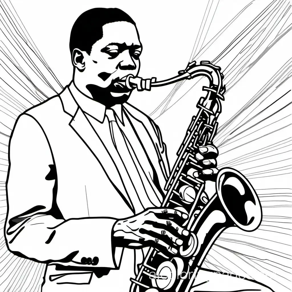 John-Coltrane-Saxophone-Coloring-Page-for-Kids