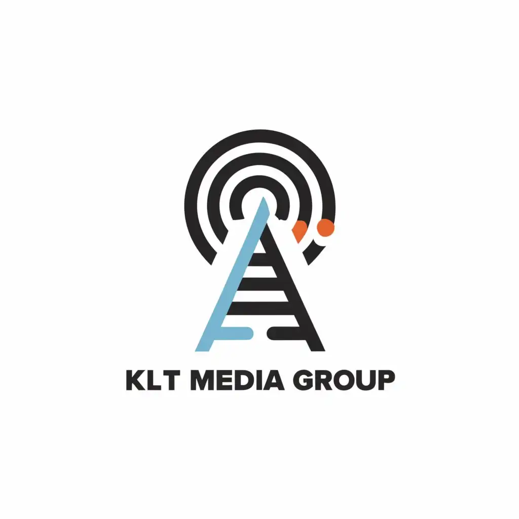 a logo design,with the text "KLT Media Group", main symbol: "The company name"