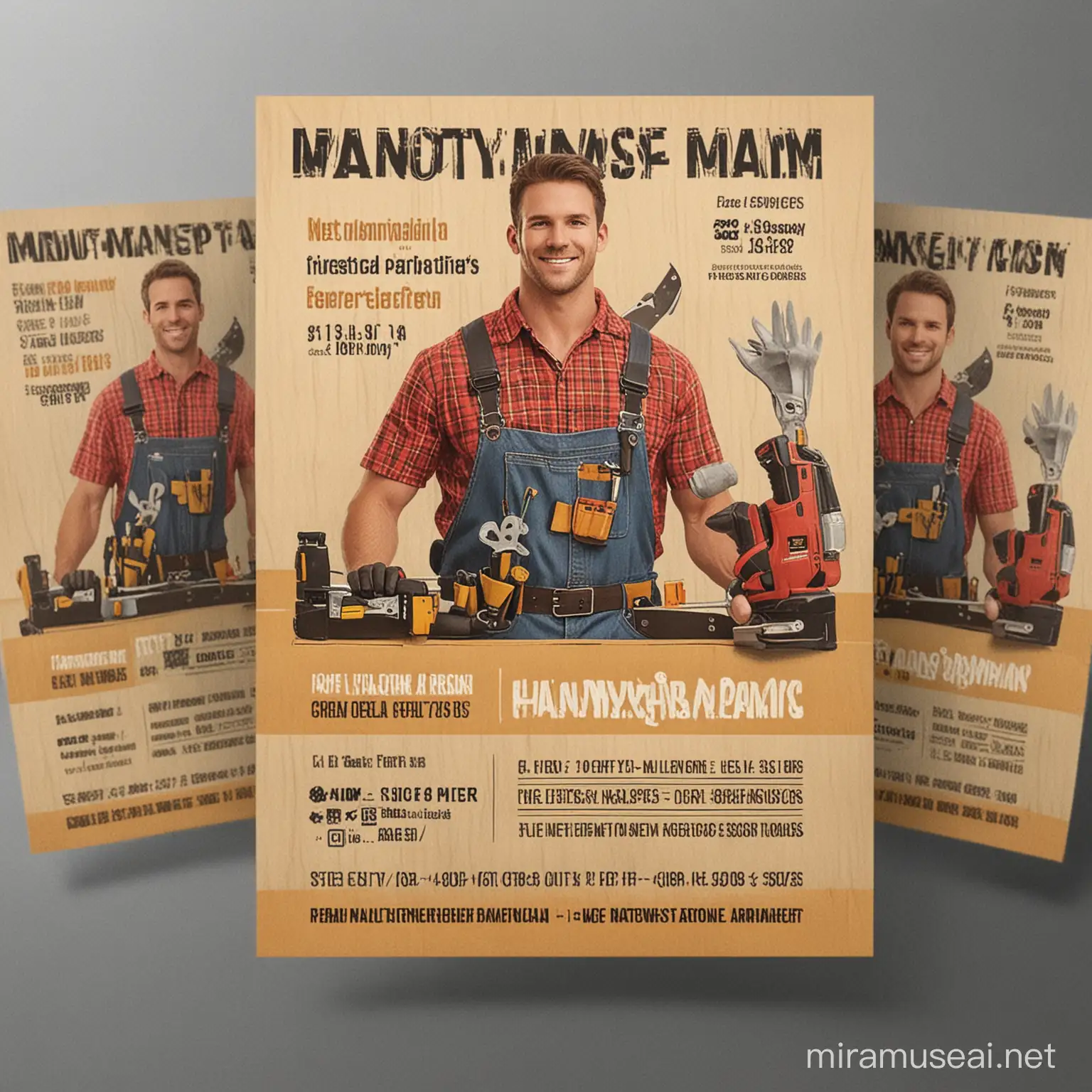 Professional Handyman Services Flyer Expert Repairs and Home Improvements