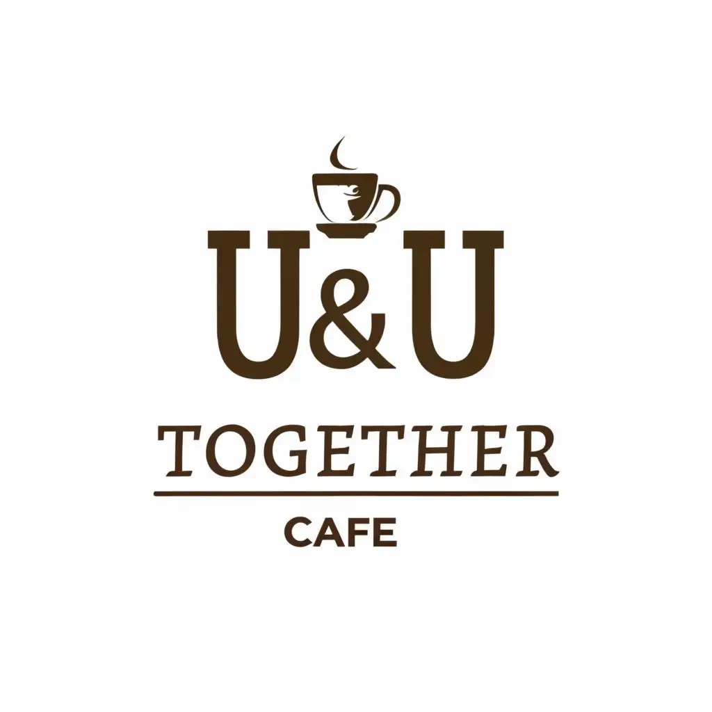 logo, Together Cafe, with the text "U&US", typography, be used in Restaurant industry