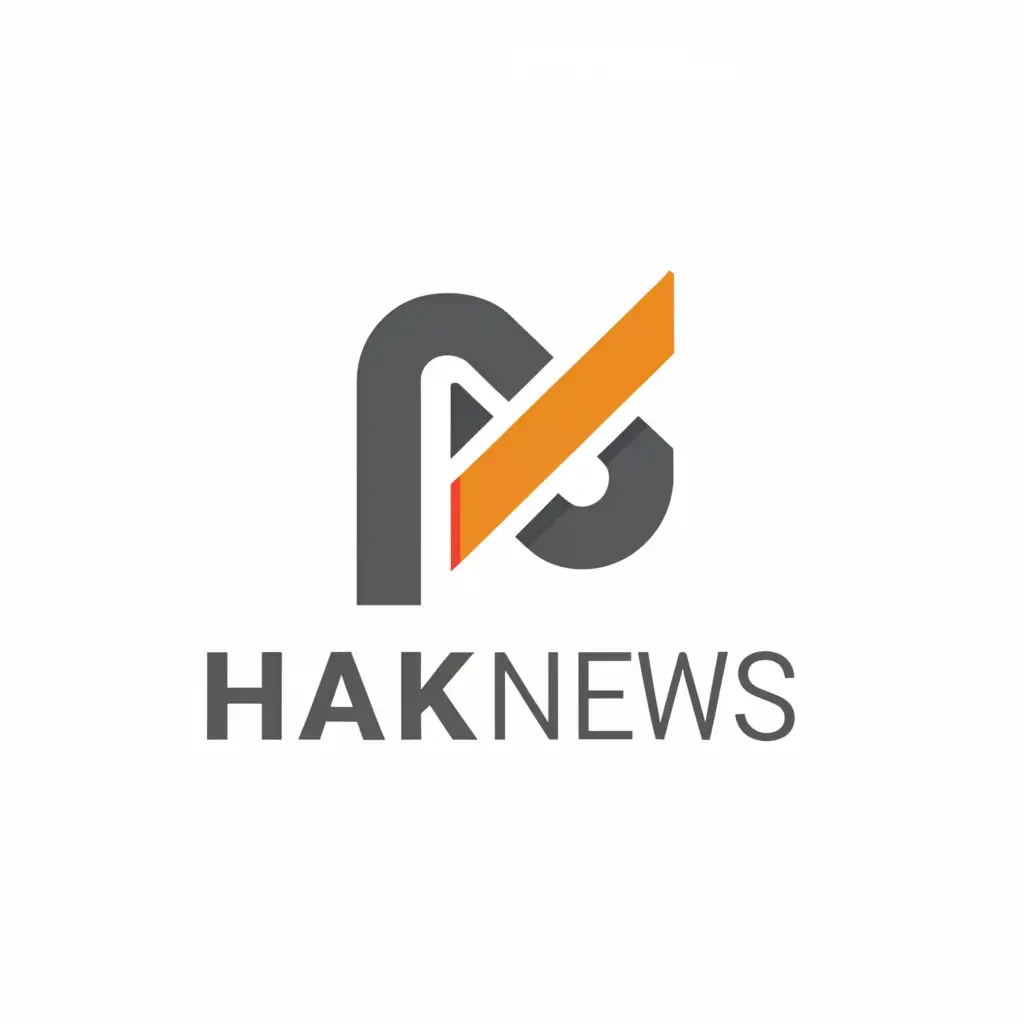 a logo design,with the text "HAK News", main symbol:News,Moderate,be used in Internet industry,clear background