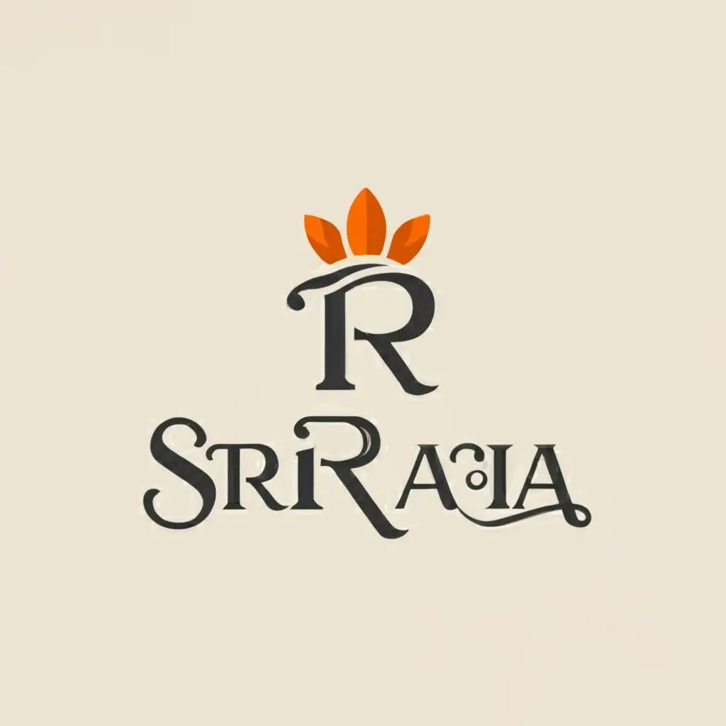 a logo design,with the text "Sri Raja", main symbol:crown,Minimalistic,be used in Home Family industry,clear background
