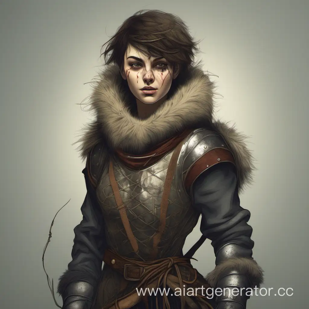 Medieval-Foot-Soldier-Girl-in-Fur-Attire