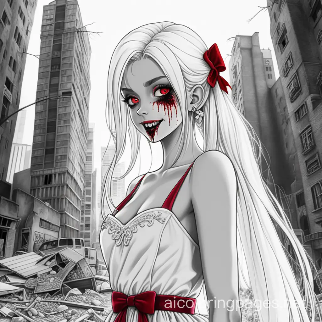 Elegant-Zombie-Girl-in-Red-Ball-Gown-Amidst-Abandoned-Cityscape