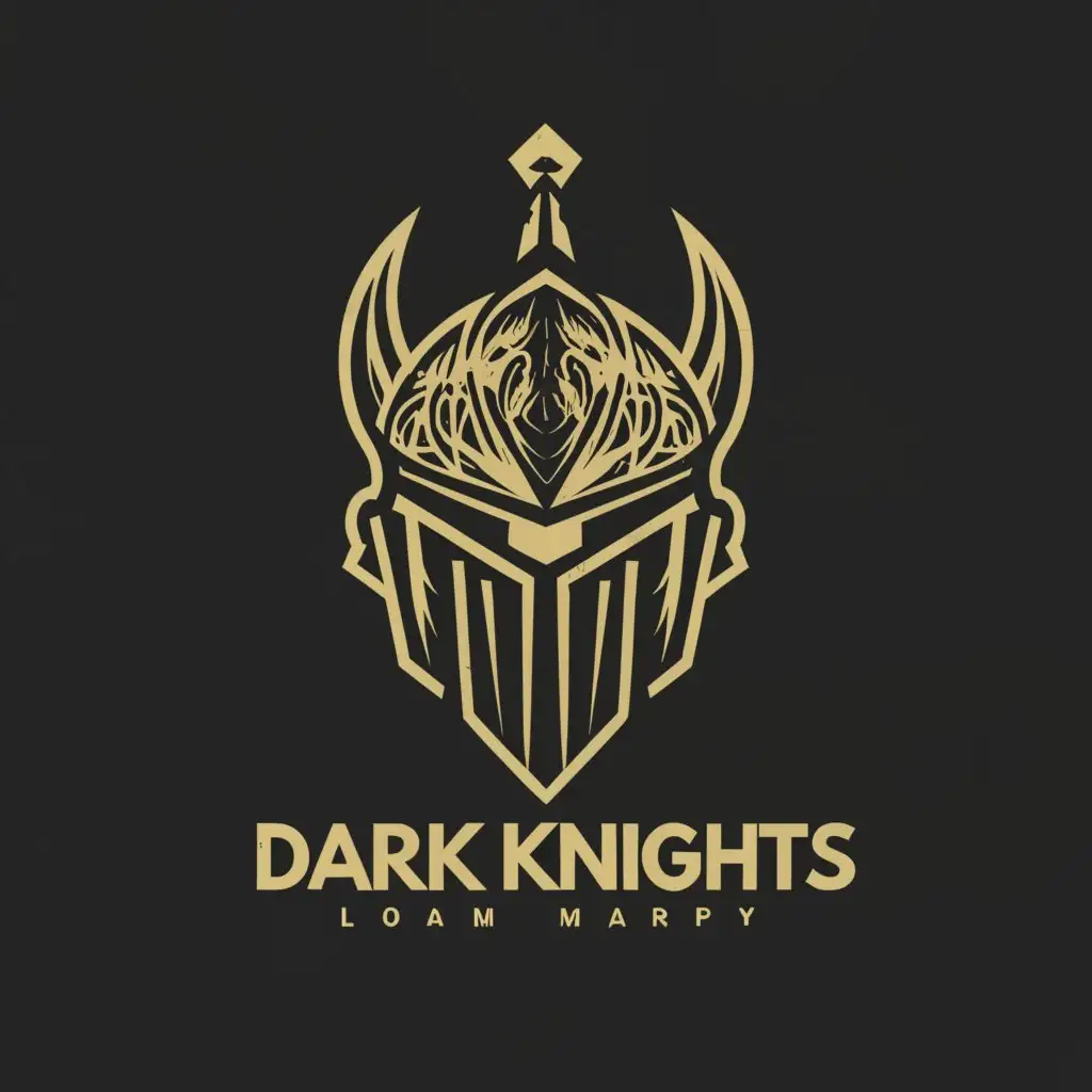 LOGO-Design-For-Dark-Knights-Bold-Knight-Emblem-on-Sleek-Background