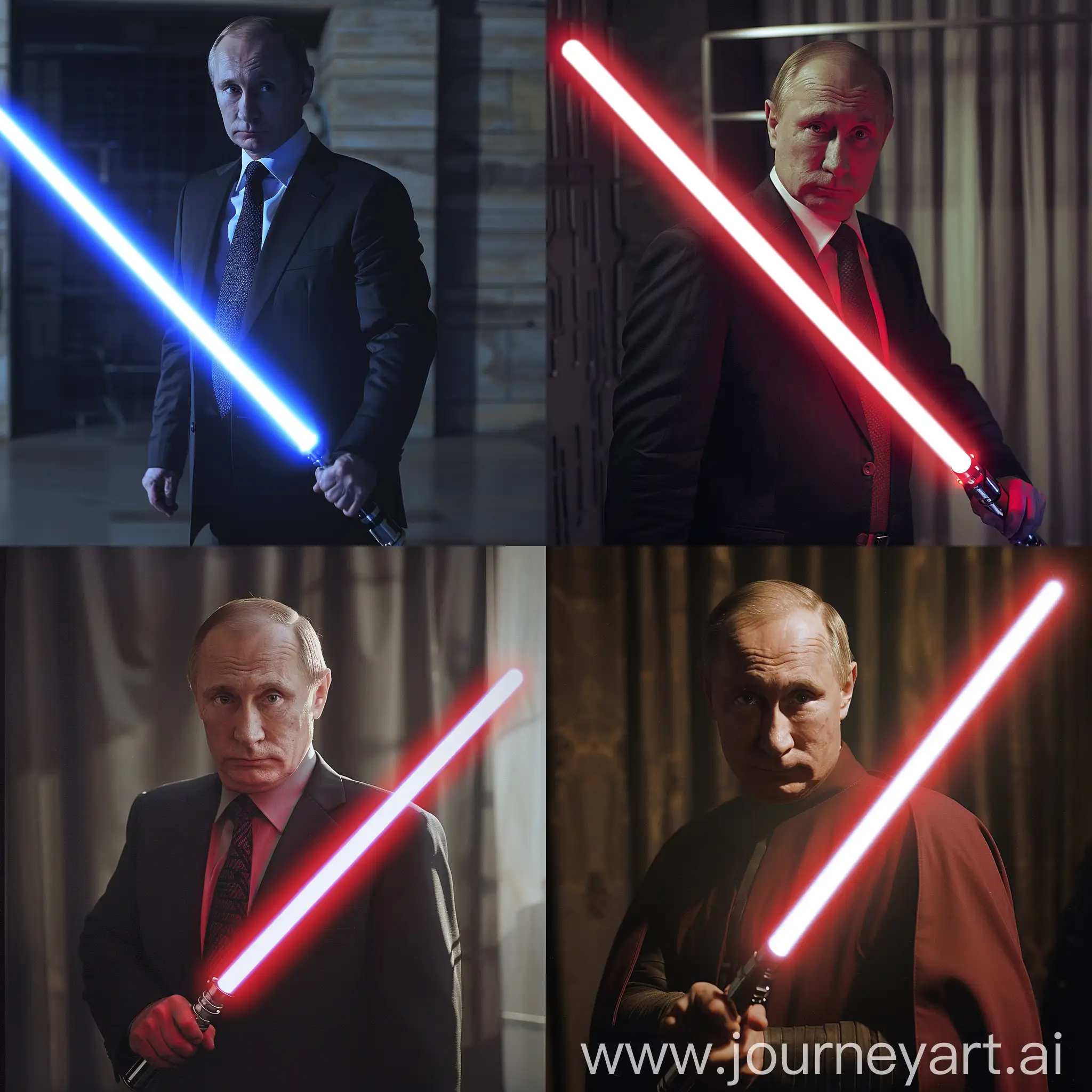 Путин со световым мечом 