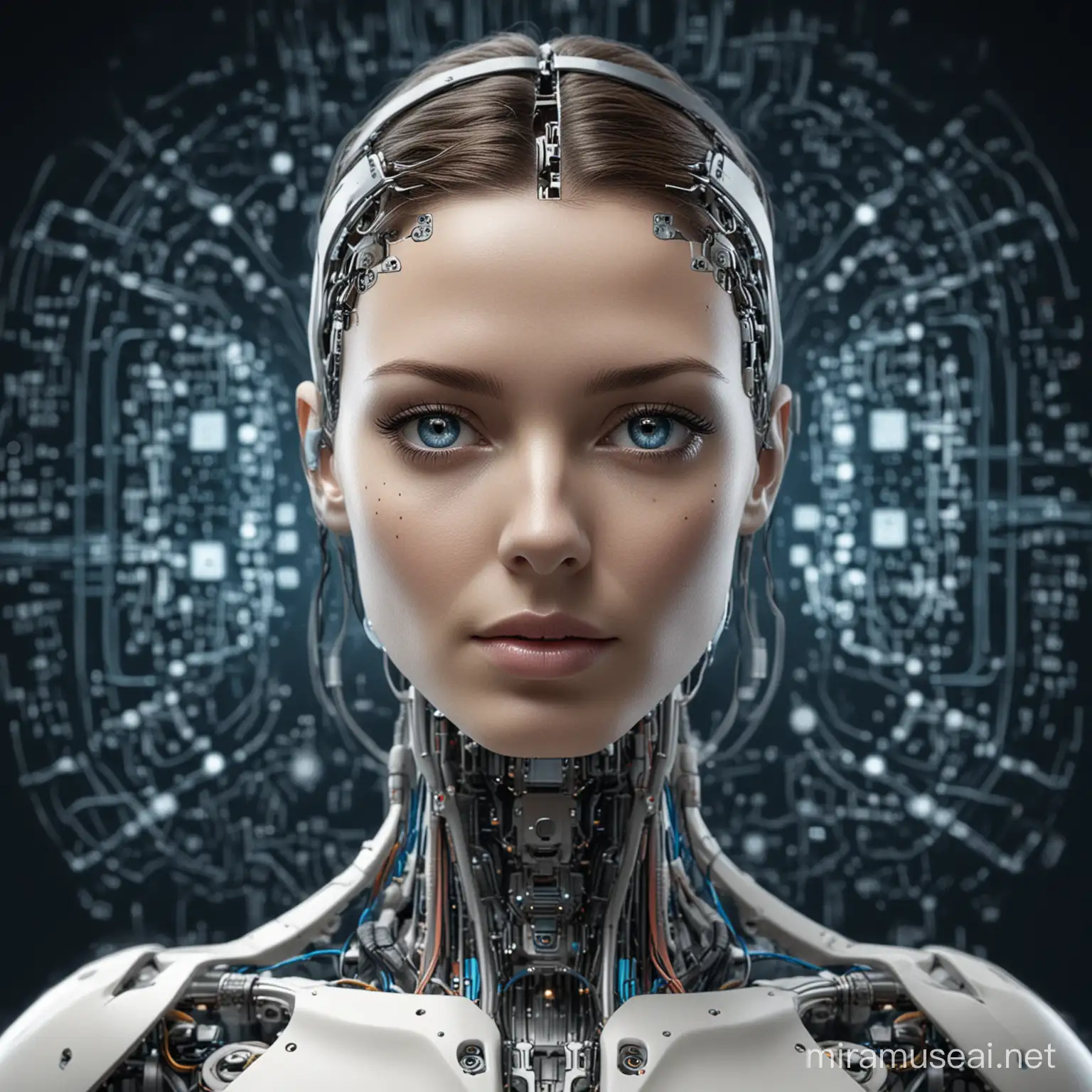 Futuristic Artificial Intelligence Conceptual Illustration