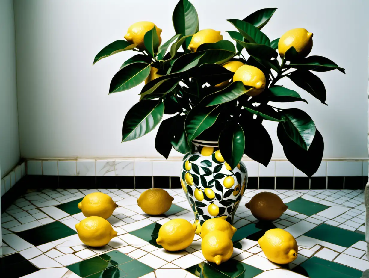 Vibrant Lemon Plant Arrangement Inspired by Andy Warhol