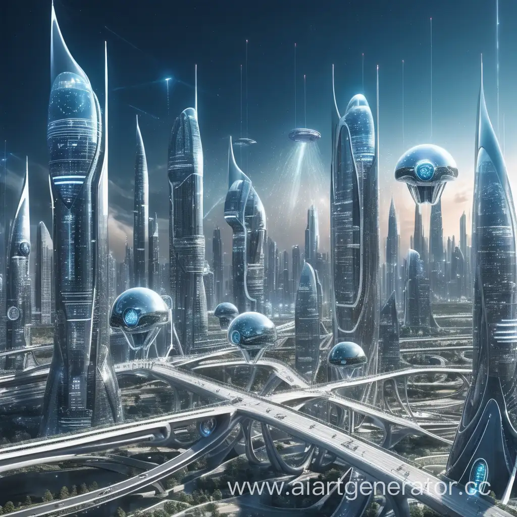 Искусственный интеллект развитие будущего город вселенная