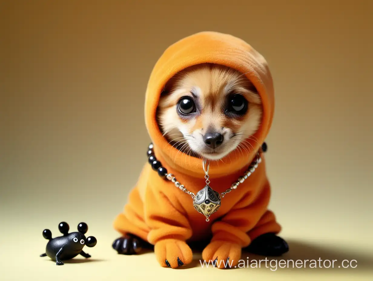 Playful-Orange-Dogday-with-Little-Animals-Inside-Wearing-Gloves-and-a-Sunny-Amulet