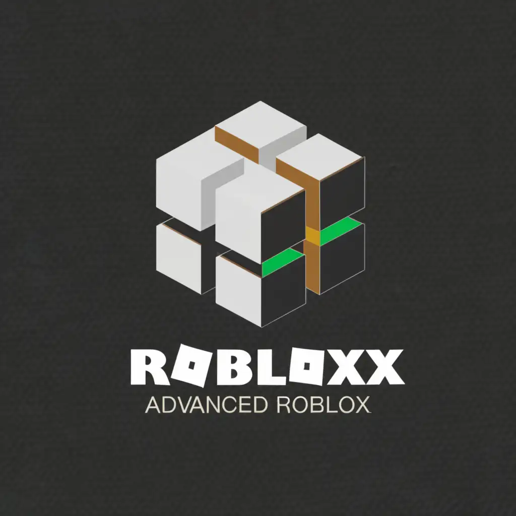 a logo design,with the text "Advanced Roblox", main symbol:Roblox Logo,Moderate,clear background
