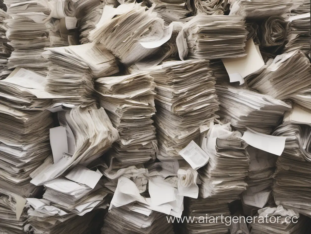 CloseUp-View-of-Artistic-Waste-Paper-Composition