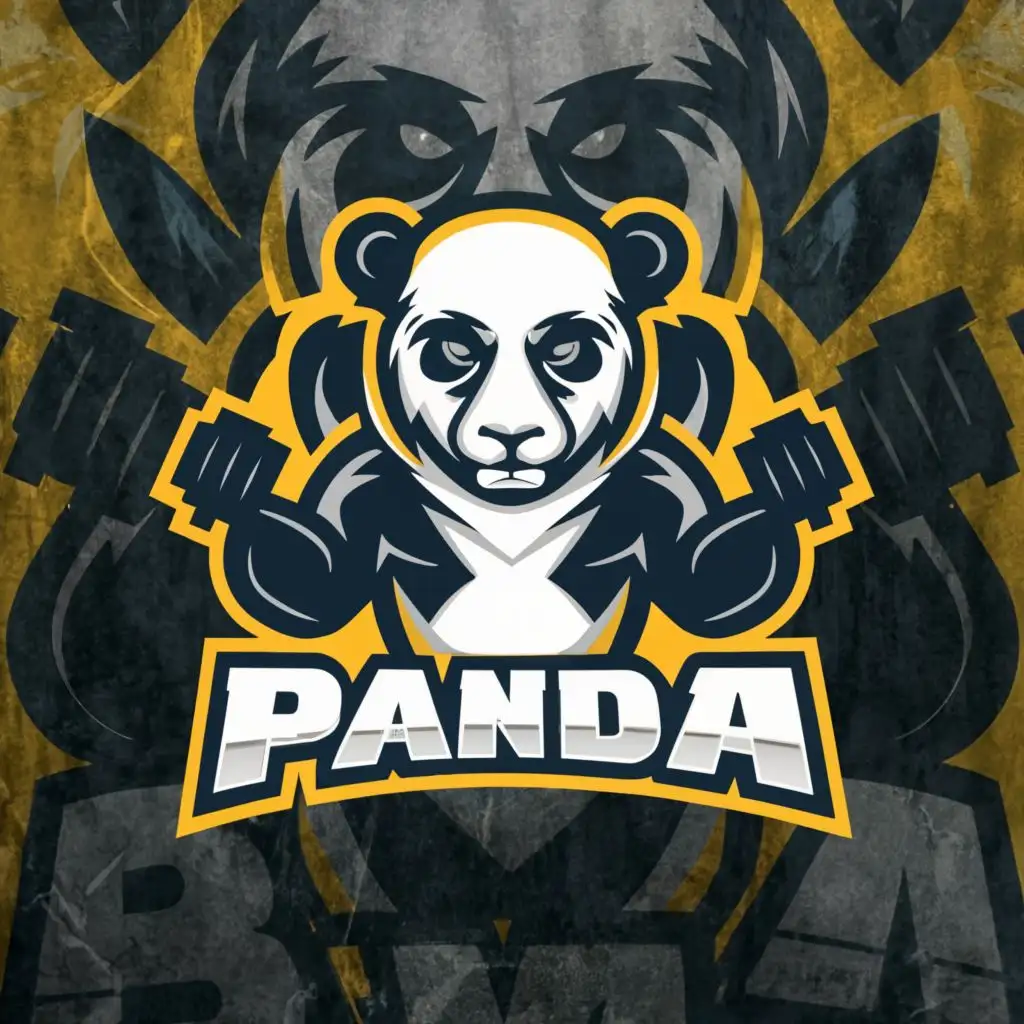 a logo design,with the text "Panda's", main symbol:panda,complex,be used in Sports Fitness industry,clear background