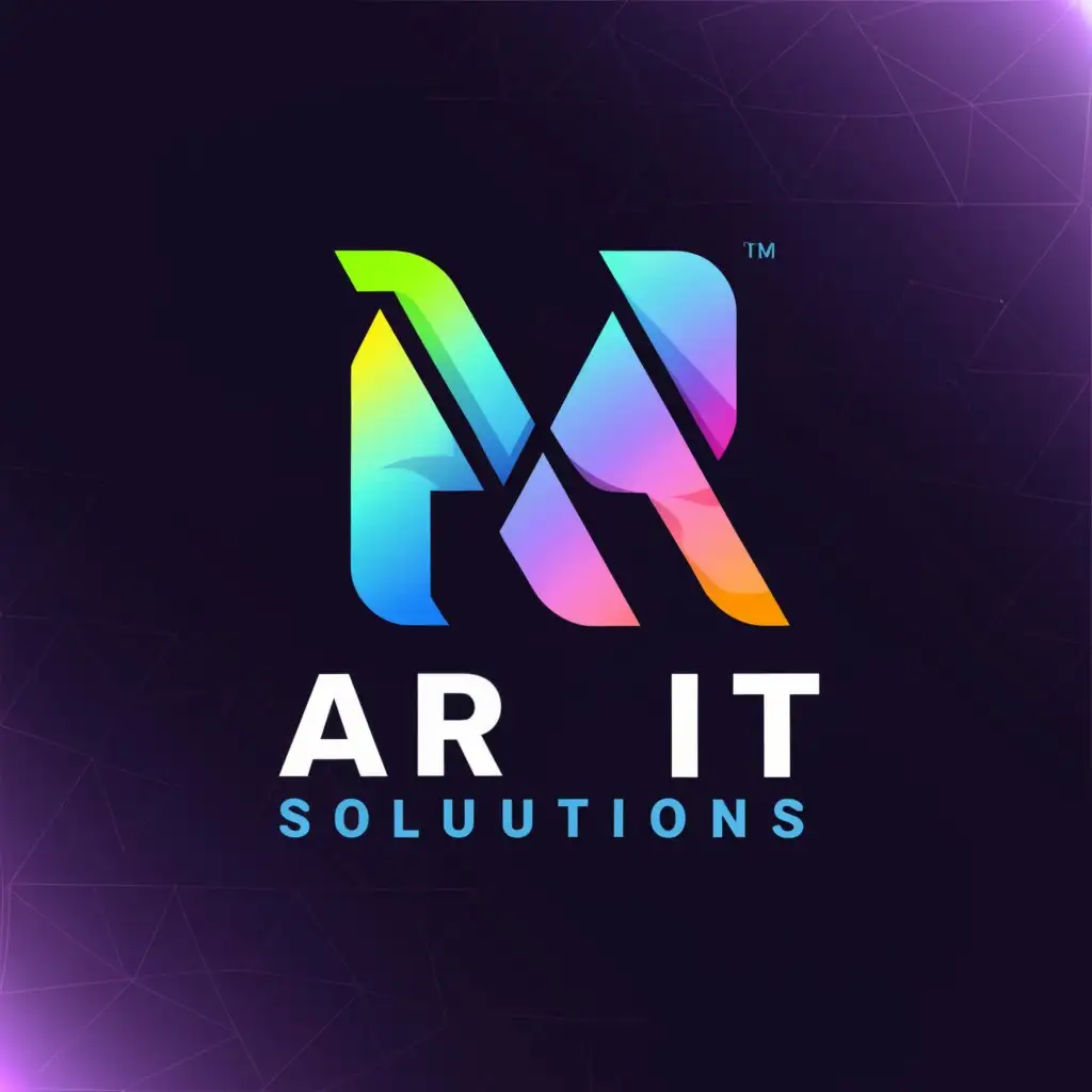 LOGO-Design-For-AR-IT-SOLUTIONS-Modern-AR-Symbol-with-Clear-Background