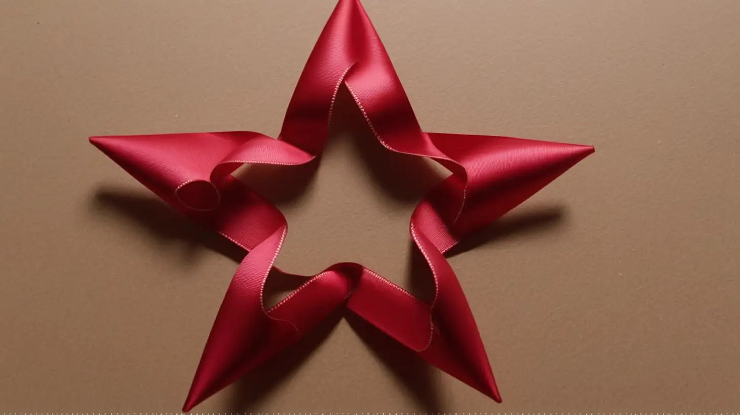 Elegant Ribbon Shaping into a Dazzling Star Mesmerizing Craftsmanship