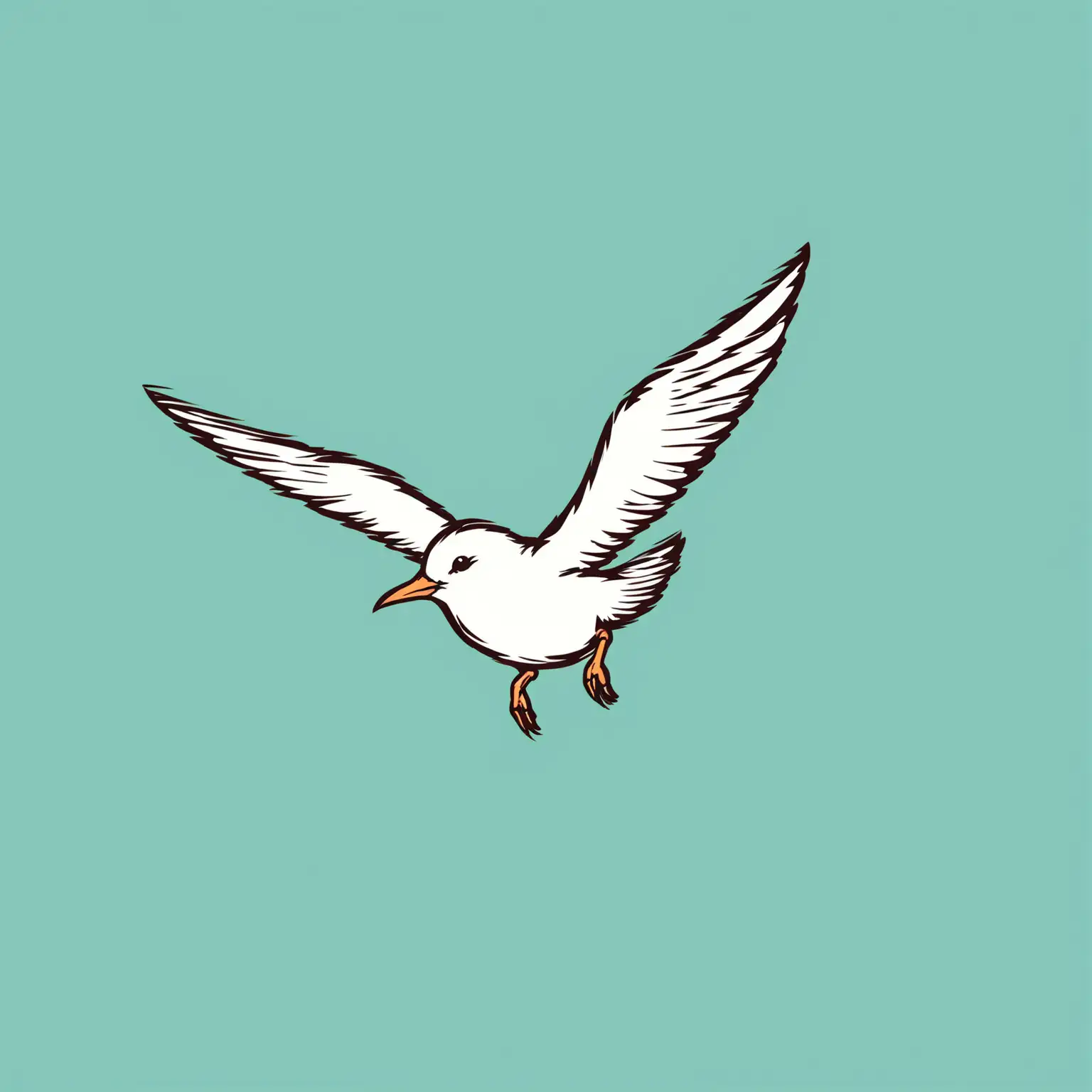 simple flying bird graphic