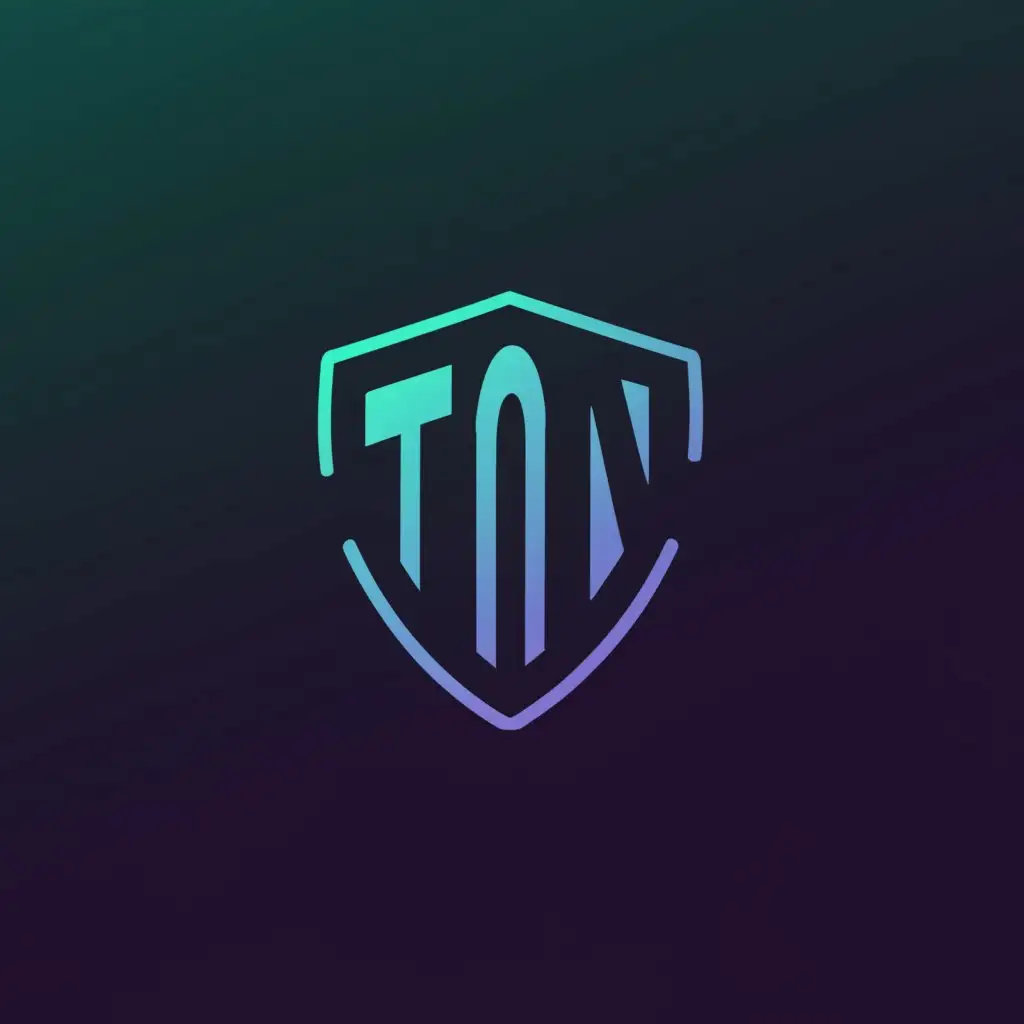 a logo design,with the text "TON", main symbol:Shield,Minimalistic,be used in Internet industry,clear background