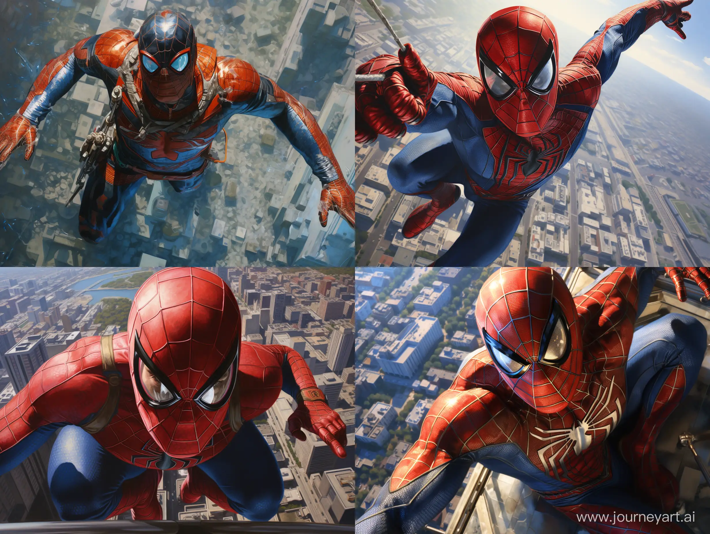 Spiderman-Free-Fall-Spectacular-Aerial-Descent-from-Skyscraper